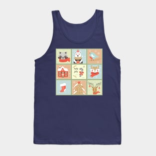 Cute Animal Christmas Patterns | Merry Christmas 2022 Tank Top